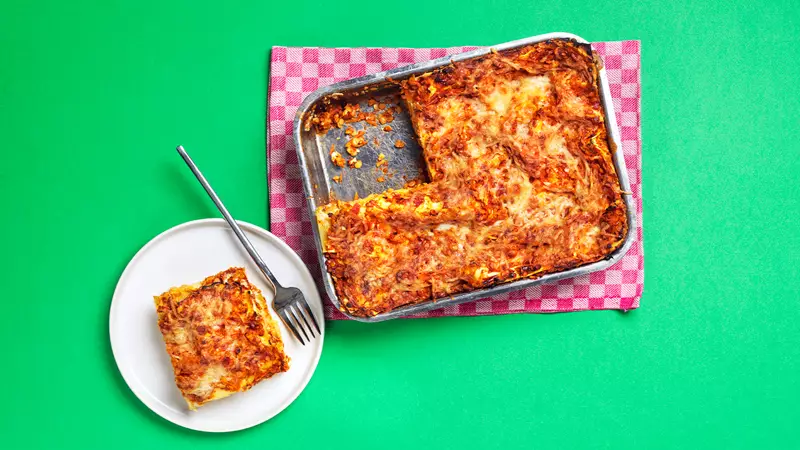 Vegetarisk lasagne med linser